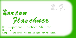 marton flaschner business card